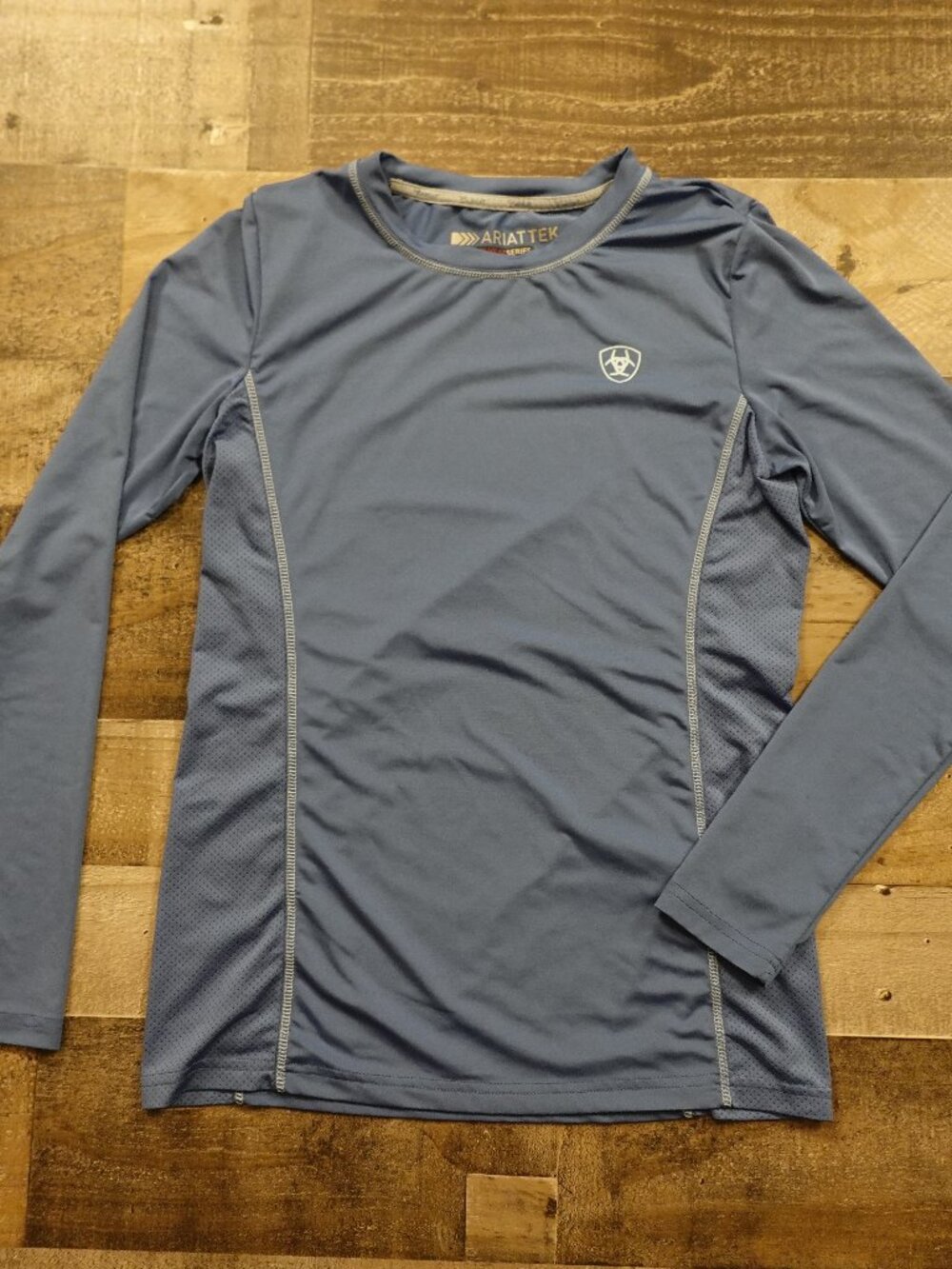 AriatTEK Heat Series Long Sleeve Shirt Women’s XS Blue Equestrian Performance
